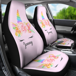 Jenny - Personalized Unicorn Car Seat Cover