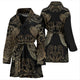 Premium Women's Golden Sea Turtle Bath Robe Housecoat Wrapper for Birthday Christmas Gift