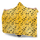 Yellow Music Notes Hooded Blanket Cosy Style