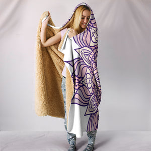 HandCrafted Lotus Mandala Hooded Blanket