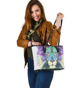 Lion Head Small Leather Tote - NOVA