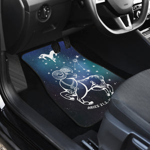 Aries Horoscope Zodiac Front And Back Car Mats (Set Of 4)
