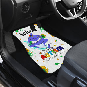 Autism Awareness Blue Shark - Universal Front and Back Car Mats Gift (Set Of 2)