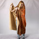 HandCrafted Brown Lotus Hooded Blanket
