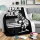 US Independence Day - America Rocks Statue Of Liberty USA Holiday Blanket