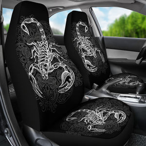 Scorpion Car Seat Cover - White Edition