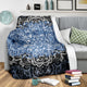 Blue Lotus Fractal Blanket for Kids and Adults