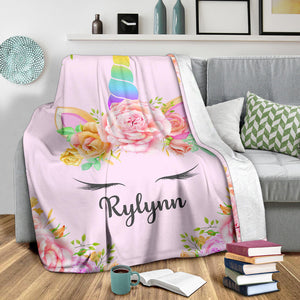 Rylynn - Personalized Unicorn Blanket