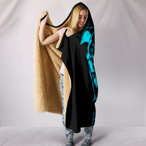 Beware Of Pitbull Hooded Sherpa And Microfiber Blanket With Hood