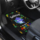 Autism Personalized Awareness Shark Front and Back Car Mats Set (Set of 2 or 4)