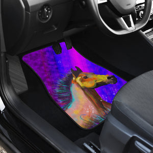 Watercolor Purple Horse - Universal Front and Back Car Mats Gift (Set Of 2)