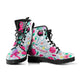 Breast Cancer Awareness Floral - Women's Booties Vegan-Friendly Leather Boots