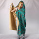 Boho Seamless Blue Pattern Hooded Blanket