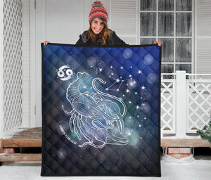 Cancer Horoscope Premium Quilt Blanket Twin Queen King Size Birthday Gift