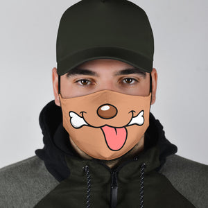 Cartoon Dog with Bone Face Mask With Filters