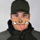 Cartoon Dog with Bone Face Mask With Filters