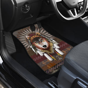 Native American - Wolf - Universal Front Car Mats Gift (Set Of 2)