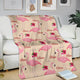 Blanket-Floral and flamingo 8200