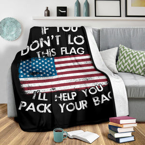 US Happy Independence Day - Loving American Country Funny Saying Blanket