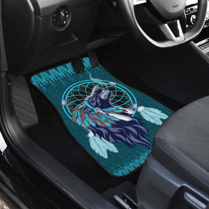 Wolf Dreamcatcher - Car Mats Set of 4 - Car Floor Mats Protection Decoration