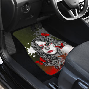 Sugar Skull Red Butterfly - Universal Front Car Mats Gift (Set of 4)
