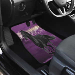 Horse Pink Night Car Floor Mats (Set of 2)