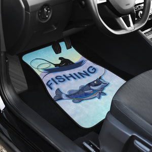 Fishing Hook Fisher Car Mats Set of 4 - Car Floor Mats Protection Decoration