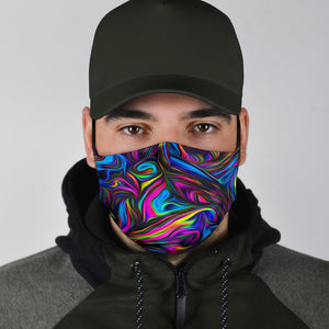Colored Fractal Art Face Mask with Filters