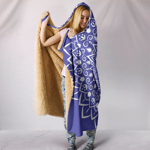 Purple Mandala Sherpa Custom Hooded Blanket