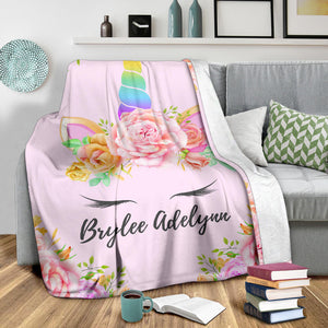 Brylee Adelynn - Personalized Unicorn Blanket