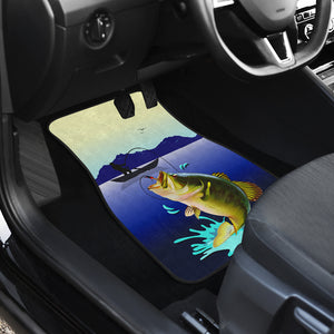 Fishing Big Fish - Universal Front and Back Car Mats Gift (Set of 2 or 4)