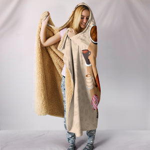 Dachshund Lovers Coffee Club Hooded Blanket for Lovers of Dachshunds