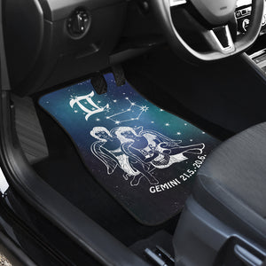 Gemini Horoscope Zodiac Front And Back Car Mats (Set Of 4)