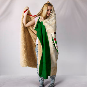 Mexican Flag - Cozy Warm Hooded Sherpa And Microfiber Blanket With Hood