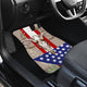 Deer Skull USA Flag - Universal Front Car Mats Gift (Set Of 2)