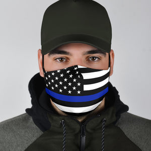 Thin Blue Line Face Mask with Filters