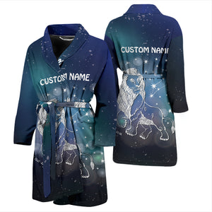 Leo Men's Personalized Bath Robe Sleepwear Wrapper Birthday Christmas Gift