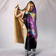 Psychedelic Alien Flower - Cozy Warm Hooded Sherpa And Microfiber Blanket