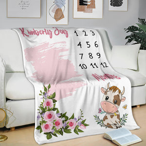 Blanket-Cow & Floral