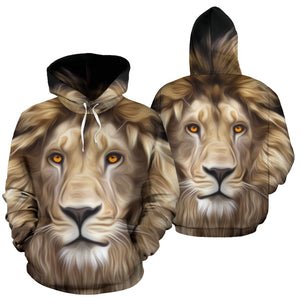 Realistic Lion All Over Hoodie