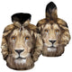 Realistic Lion All Over Hoodie