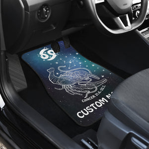 Personalized Cancer Horoscope Zodiac Front And Back Car Mats (Set Of 4)