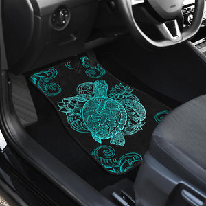 Turtle Front And Back Car Mats - Teal