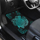Turtle Front And Back Car Mats - Teal