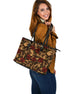 Sugar Skull Big Leather Tote Bag Christmas Birthday Gift