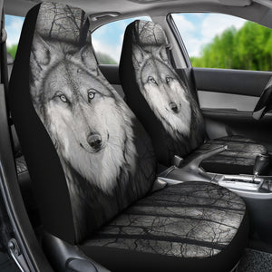 Wolf Car Seat Covers - Eye Night (Set of 2)