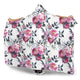 Floral Grey Roses & Peonies - Hooded Blankets