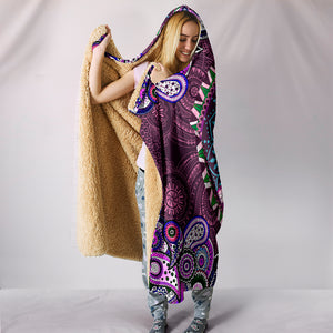 Purple Peace Mandala - Cozy Warm Hooded Blanket