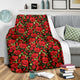Red Rose Blanket Cozy Camping Picnic Portable Outdoor Blanket