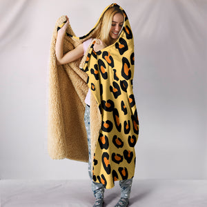 Chic Leopard Printed Hooded Blankets